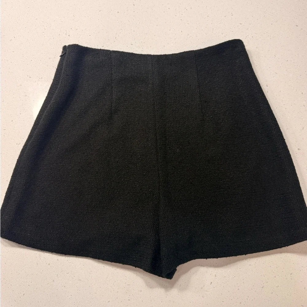 Express Women's Tweed Black Mini Skort Skirt Size 10